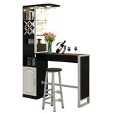 Contemporary Bar Dining Table Rectangle Bar Dining Table with Trestle Base Clearhalo 'Bar Furniture' 'Bar Tables' 'bar_tables' 'Furniture' 'furniture_bar_tables' 'Kitchen & Dining Furniture' 1200x1200_fd97176a-7015-4ae6-a6e1-31a7a5fb2934