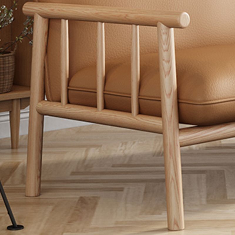 モダンフェイクレザーモダンソファスクエアアーム29 "wタイトバックソファ