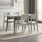 Contemporary Dining Table for Home White Dinette Table with Wooden Frame