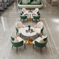 Round Luxury Style Dining Table White Tone Fixed Table with Sintered Stone Clearhalo ' dining_table' 'Dining Tables & Seating' 'Dining Tables' 'furn' 'furn_dining_table' 'Furniture' 'furniture_dining_table' 'Kitchen & Dining Furniture' 'kitchen&dining_furn' 'kitchen' 'kitchen_dining_table' 1200x1200_fd9a6696-d009-498a-80ec-70a86b2a96d8
