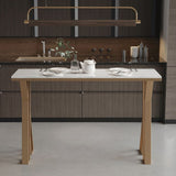 Glam 1/2/5 Pieces Bar Table Set Rectangle Bar Table with Metal High Stools Clearhalo 'Bar Furniture' 'furn' 'furn_home_bar_bar_sets' 'Furniture' 'Home Bars & Bar Sets' 'home_bar_bar_sets' 'Kitchen & Dining Furniture' 1200x1200_fd9ac52d-bc8f-4532-b2bb-5024bfafd594