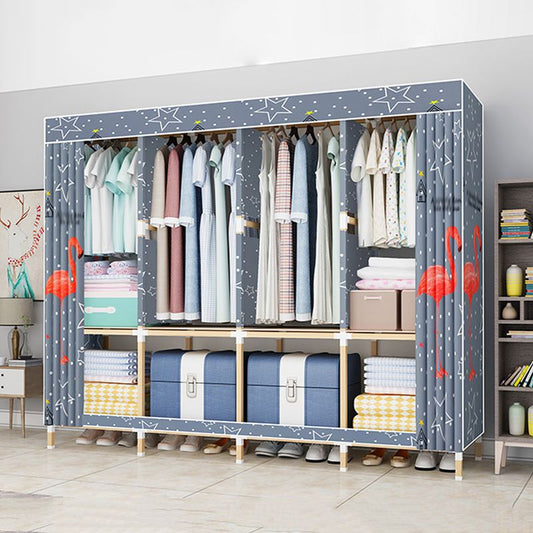 Armario de estilo contemporáneo Armario de madera sólida Armario de dormitorio con estantes