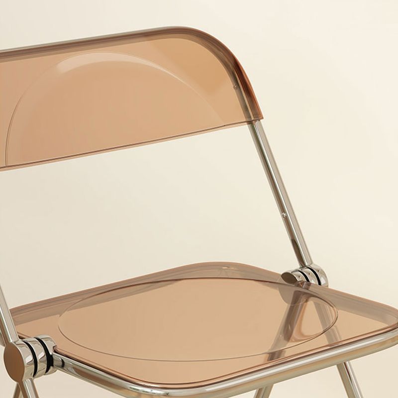 Finitura lucidata 1/4/5 PC set da pranzo con tavolo da pranzo in vetro e sedie pieghevoli