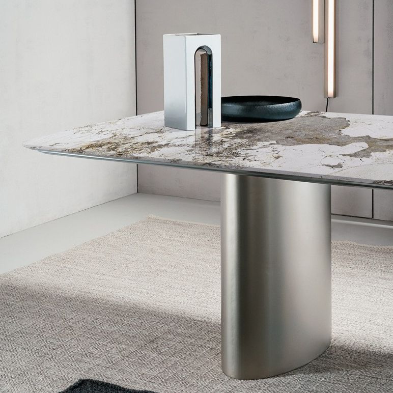 Metal Traditional Luxury Rectangular Dining Table Sintered Stone Table with Metal Legs Clearhalo ' dining_table' 'Dining Tables & Seating' 'Dining Tables' 'furn' 'furn_dining_table' 'Furniture' 'furniture_dining_table' 'Kitchen & Dining Furniture' 'kitchen&dining_furn' 'kitchen' 'kitchen_dining_table' 1200x1200_fd9e2c3e-82a2-4ca3-9172-6f2bf414a019