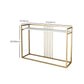 12" W Marble Console Table Glam Rectangle Accent Table for Hall