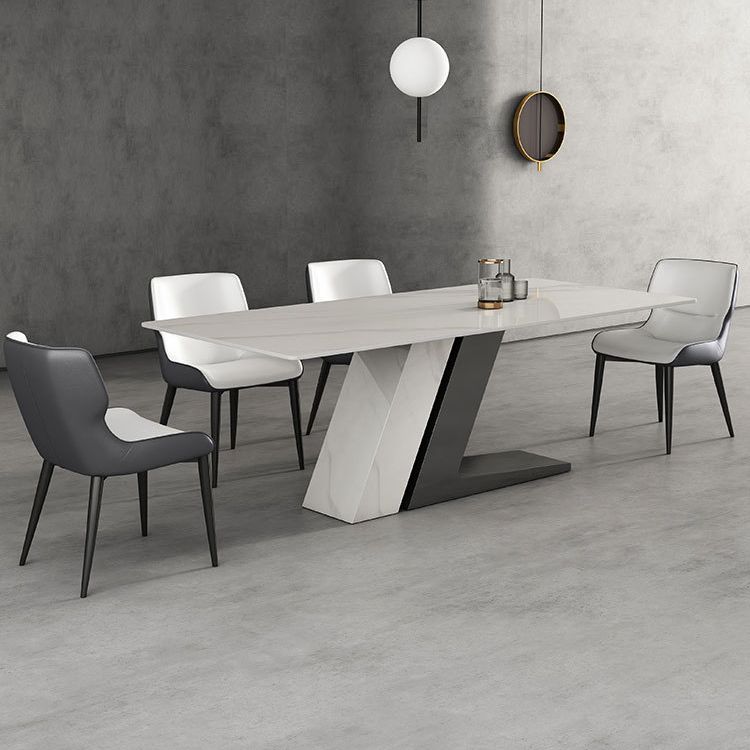 Designer Style 1/4/5/7 Pieces Dinette Set Sintered Stone Dining Room Set Clearhalo 'Dining Room Sets' 'Dining Tables & Seating' 'dining_room_set' 'furn' 'furn_dining_room_set' 'Furniture' 'furniture_dining_room_set' 'Kitchen & Dining Furniture' 1200x1200_fd9f2594-ee20-4e46-9e48-c5545c6f6c0f