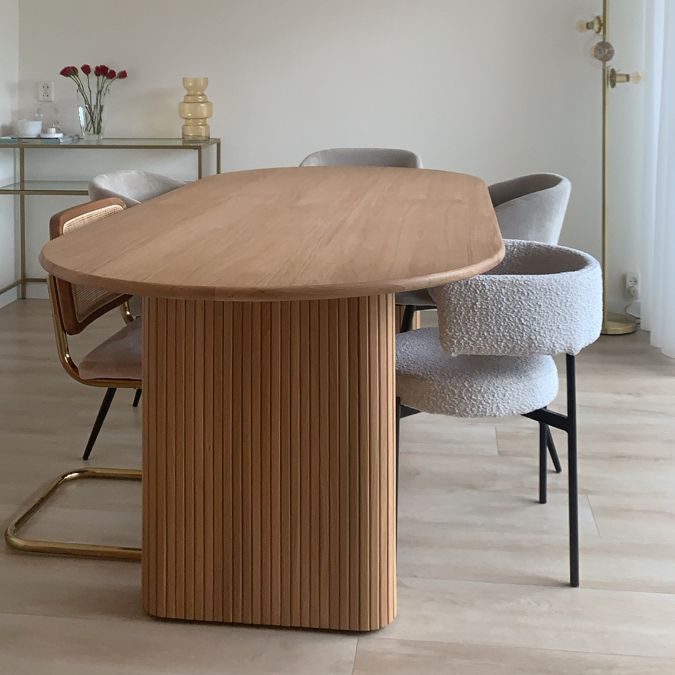 Oval Double Pedestal Modern Table Wood Color Fixed Table with Solid Wood Clearhalo ' dining_table' 'Dining Tables & Seating' 'Dining Tables' 'furn' 'furn_dining_table' 'Furniture' 'furniture_dining_table' 'Kitchen & Dining Furniture' 'kitchen&dining_furn' 'kitchen' 'kitchen_dining_table' 1200x1200_fda0c84a-bd17-4ab2-beb2-00b35af1e719