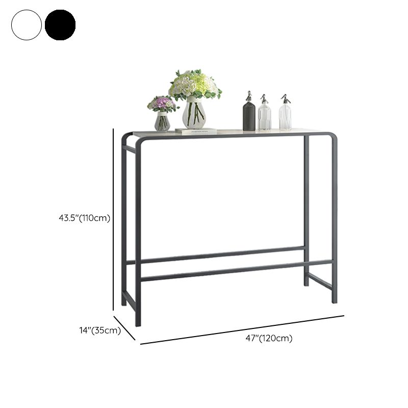 Modern Bar Dining Table Rectangle Indoor Bar Stool Table with Footrest Clearhalo 'Bar Furniture' 'Bar Tables' 'bar_tables' 'furn' 'furn_bar_tables' 'Furniture' 'Kitchen & Dining Furniture' 1200x1200_fda1d940-aa50-4426-bb0f-8bab4d03d58d