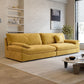Divano a braccio top cuscino contemporaneo di divano colpido cucito in giallo