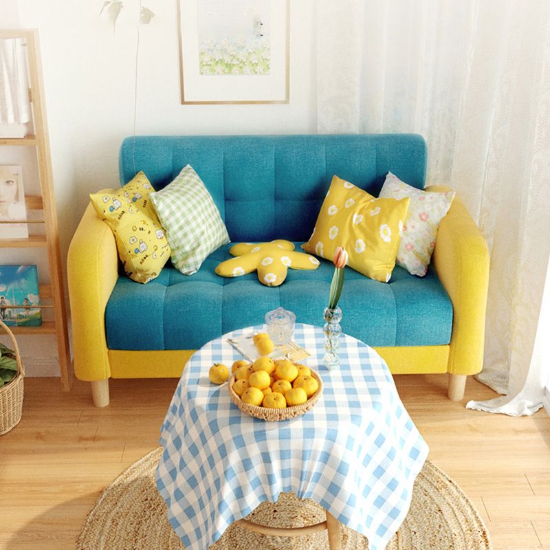 27,55 "High Square ARM SOFA SAFA CHENILLE avec biscuit pour appartement