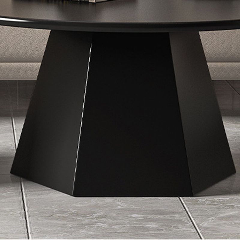 IJzerwerk zwart/wit voetstuk Basis Design ronde salontafel