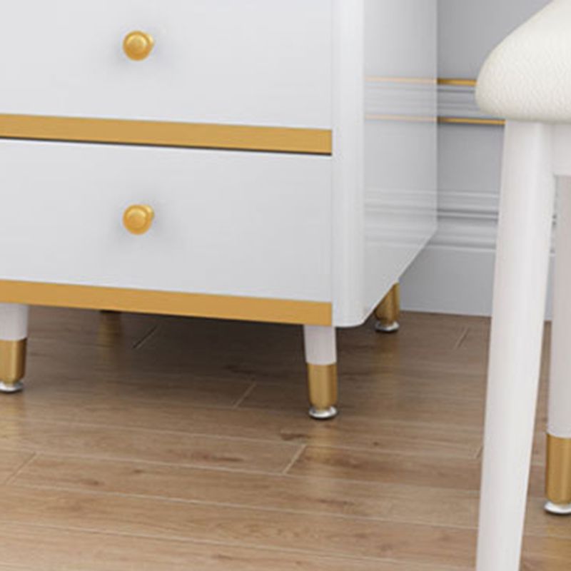 Consejo de tocador de tocador de maquillaje blanco contemporáneo tocador tocador