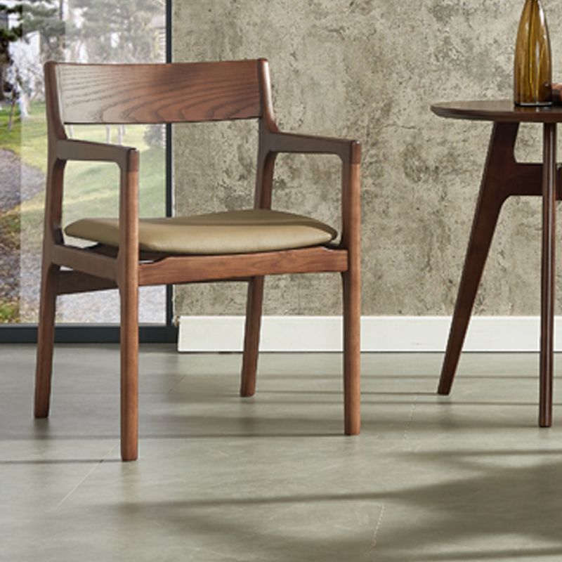 Traditional Style Ash Wood Chair Kitchen Dining Room Open Back Arm Chairs Clearhalo ' kitchen&dining_furn' 'Dining Chairs' 'Dining Tables & Seating' 'dining_chair' 'furn' 'furn_dining_chair' 'Furniture' 'furniture_dining_chair' 'Kitchen & Dining Furniture' 'kitchen' 1200x1200_fda36f8c-f45a-4e65-9ae8-c41f42d89e63