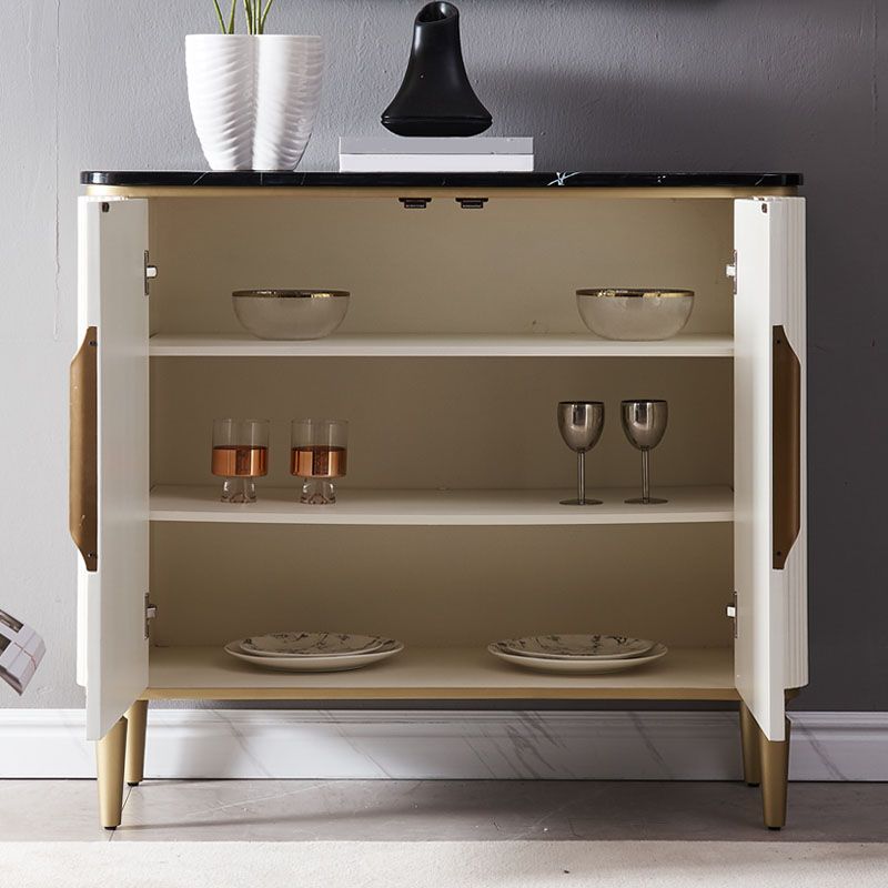 Glam Buffet Server Marble Dining Server con porte per sala da pranzo