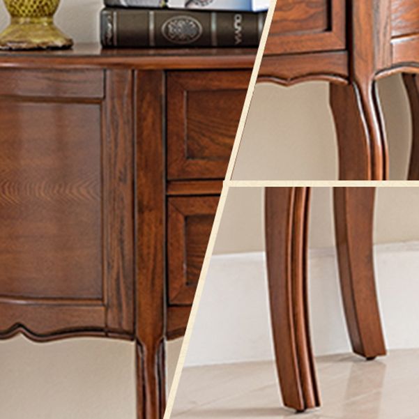 Mid-Century Modern Wood Accent Table Half Moon Console Sofa Table for Hall Clearhalo 'Console Tables' 'console_tables' 'Entry & Mudroom Furniture' 'furn' 'furn_console_tables' 'Furniture' 1200x1200_fda7e8d9-2b53-4d78-b628-973414487f84