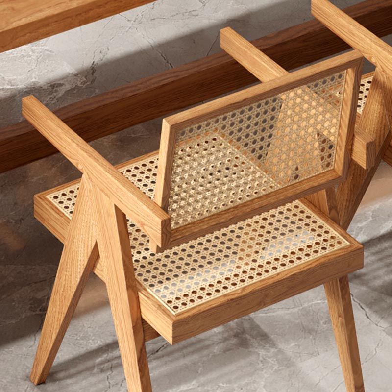 Rectangle 1/2/5/7 Pieces Dining Set Acrylic Base Dining Furniture in Natural Clearhalo 'Dining Room Sets' 'Dining Tables & Seating' 'dining_room_set' 'furn' 'furn_dining_room_set' 'Furniture' 'Kitchen & Dining Furniture' 1200x1200_fda8c111-79f0-4ae2-a528-cf42ec1f466f