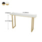 Glam Marble Bistro Table with Rectangle Table Top Sled Table - 41.3" H Clearhalo 'Bar Furniture' 'Bar Tables' 'bar_tables' 'furn' 'furn_bar_tables' 'Furniture' 'furniture_bar_tables' 'Kitchen & Dining Furniture' 1200x1200_fdaa4033-8e36-4819-ac3c-63083f6ccf61