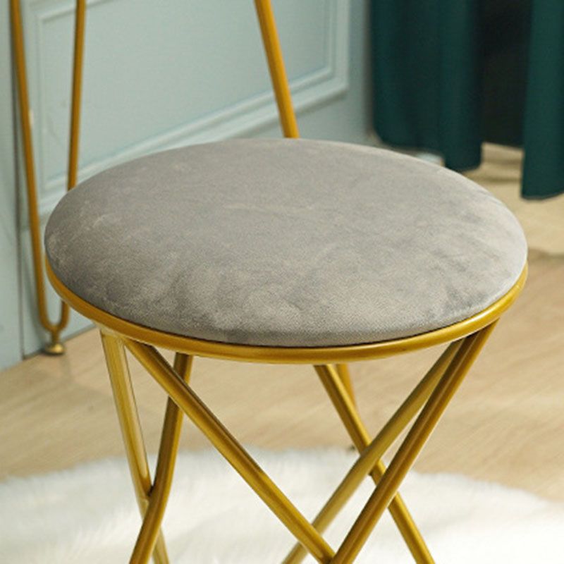 Solid Color Fabric Standard Stool Modern Style Simple Round Cushion Stool Clearhalo 'furn' 'furn_ottomans_poufs' 'Furniture' 'Living Room Furniture' 'Ottomans & Poufs' 'ottomans_poufs' 1200x1200_fdaa5ba1-6dcb-4e00-b655-c8f066fd92a3