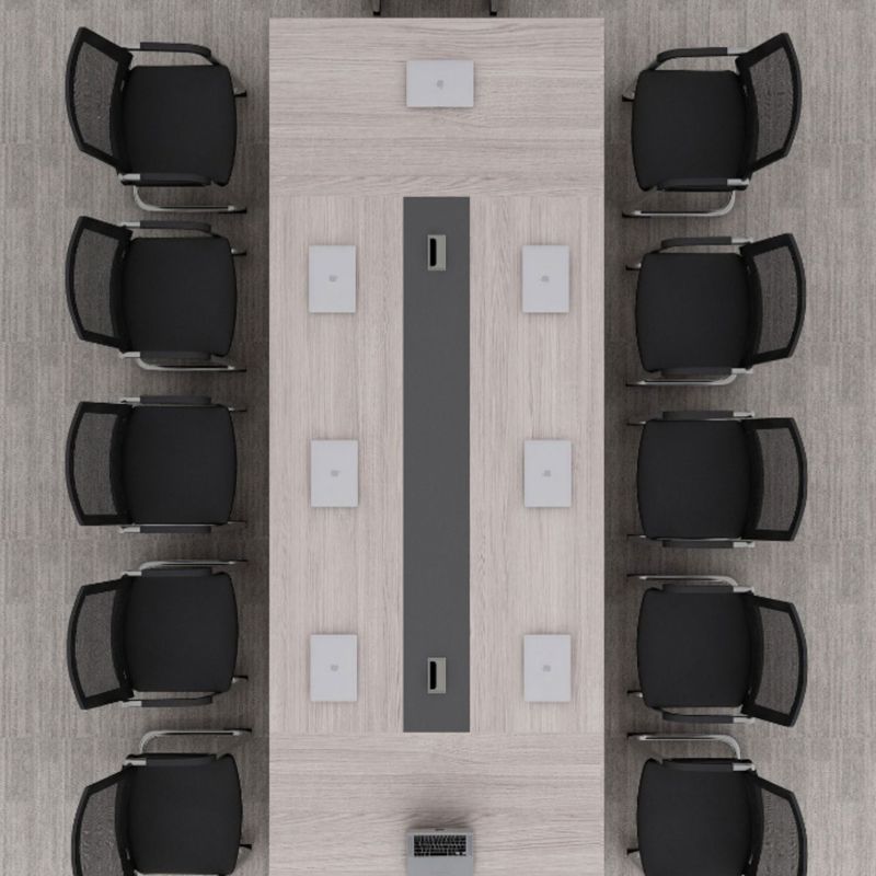 Bureau en bois fabriqué moderne Bureau de bureau rectangulaire avec base en métal