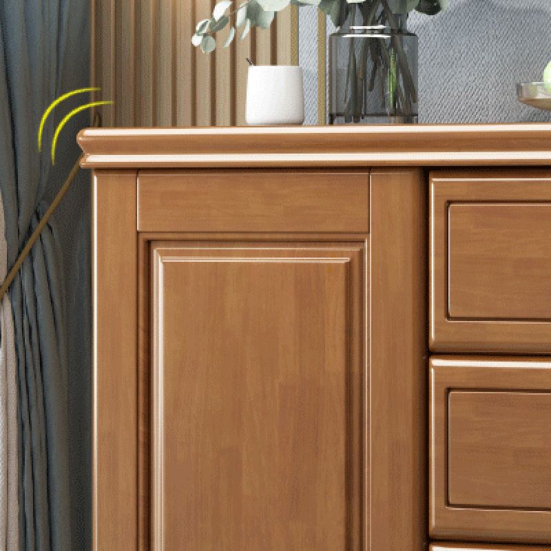 Gabinetto accento in legno di gomma con cassetti mobili contemporanei