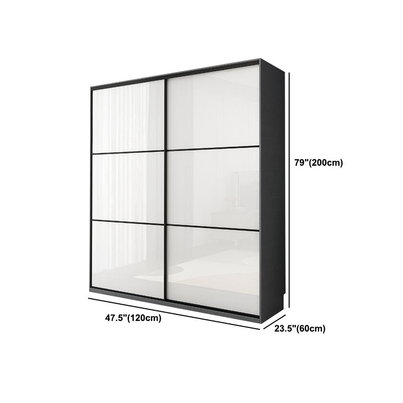 Sliding Engineered Wood Wardrobe Closet Modern Wardrobe Armoire Clearhalo 'Armoires & Wardrobes' 'armoires_wardrobes' 'Bedroom Furniture' 'furn' 'furn_armoires_wardrobes' 'Furniture' 1200x1200_fdae2df3-b897-4a23-82da-06e6b07eb7c2