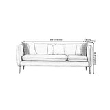 Contemporary Faux Leather Square Arm Sofa with Tight Back for Apartment Clearhalo 'furn' 'furn_sofas' 'Furniture' 'Living Room Furniture' 'Sofa' 'sofas' 1200x1200_fdaf42f5-01cb-4bef-a9b3-c3f997b253ff