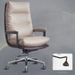 Contemporary Office Chair Adjustable Seat Height Leather Leather Executive Chair Clearhalo 'furn' 'furn_office_chair' 'Furniture' 'Office Chairs' 'Office Furniture' 'office_chair' 1200x1200_fdafa329-30e6-4b94-b75b-c998ad2c9316