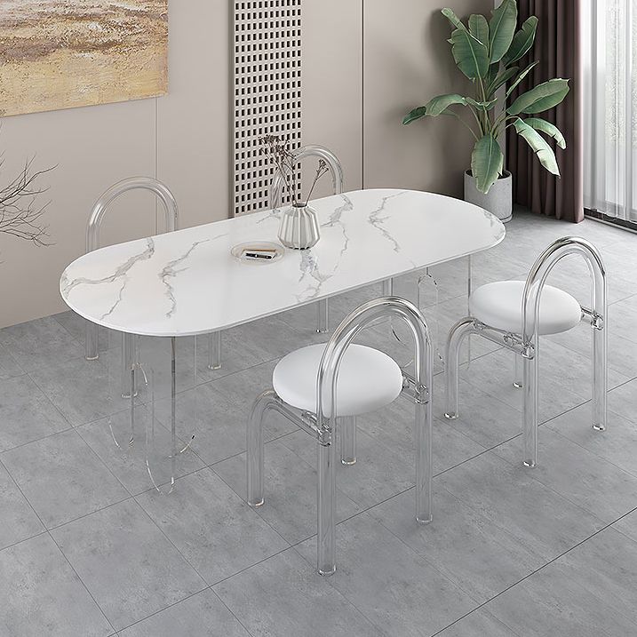 Modern 1/5 Pieces Dining Set Stone Dining Table for Dining Room Clearhalo 'Dining Room Sets' 'Dining Tables & Seating' 'dining_room_set' 'furn' 'furn_dining_room_set' 'Furniture' 'furniture_dining_room_set' 'Kitchen & Dining Furniture' 1200x1200_fdb04f2e-ffec-4146-95c6-8704cd640052