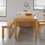 Modern Style Dining Table Rectangle Wood Dining Table with 3 legs Clearhalo 'Dining Tables & Seating' 'Dining Tables' 'dining_table' 'furn' 'furn_dining_table' 'Furniture' 'furniture_dining_table' 'Kitchen & Dining Furniture' 'kitchen' 'kitchen_dining_table' 1200x1200_fdb10d7e-b8e5-4588-92b2-c1b655965f52