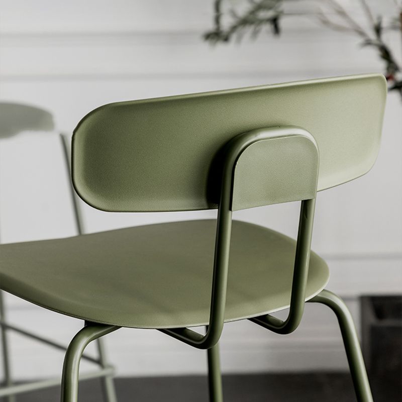 Scandinavian Milk Tea Shop Metal Bar Stool Matte Finish Footrest Stool Clearhalo 'Bar Furniture' 'Bar Stools' 'bar_stools' 'furn' 'furn_bar_stools' 'Furniture' 'furniture_bar_stools' 'Kitchen & Dining Furniture' 1200x1200_fdb11f2d-72f1-4083-844d-fadfe98f764d