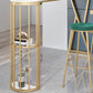 Glam Style Bar Table Stone Top Pub Table with Cabinet for Dining Room Clearhalo 'Bar Furniture' 'Bar Tables' 'bar_tables' 'furn' 'furn_bar_tables' 'Furniture' 'furniture_bar_tables' 'Kitchen & Dining Furniture' 1200x1200_fdb1aa61-f870-4756-8530-7a23352f28f5