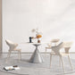 Sintered Stone Top Dining Table in White for Restaurant Modern Round Table with Metal Pedestal Clearhalo ' dining_table' 'Dining Tables & Seating' 'Dining Tables' 'furn' 'furn_dining_table' 'Furniture' 'furniture_dining_table' 'Kitchen & Dining Furniture' 'kitchen&dining_furn' 'kitchen' 'kitchen_dining_table' 1200x1200_fdb2c30a-206c-4500-ad6f-73daf5061dc8