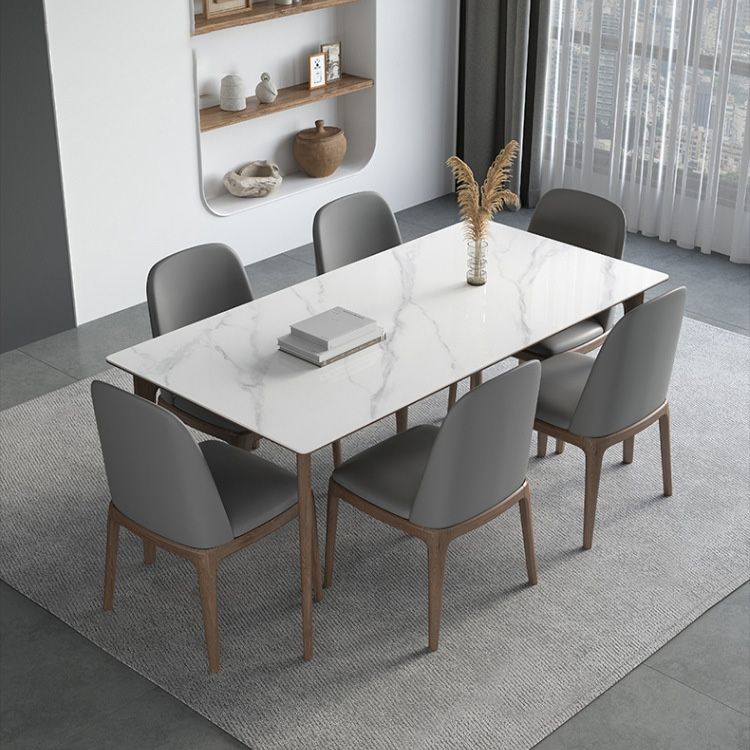 Medieval Modern 4 Legs Dining Table Stone Table for Dining Room Clearhalo 'Dining Tables & Seating' 'Dining Tables' 'dining_table' 'furn' 'furn_dining_table' 'Furniture' 'Kitchen & Dining Furniture' 1200x1200_fdb4da6a-e60b-4a26-b423-581e5e6def39
