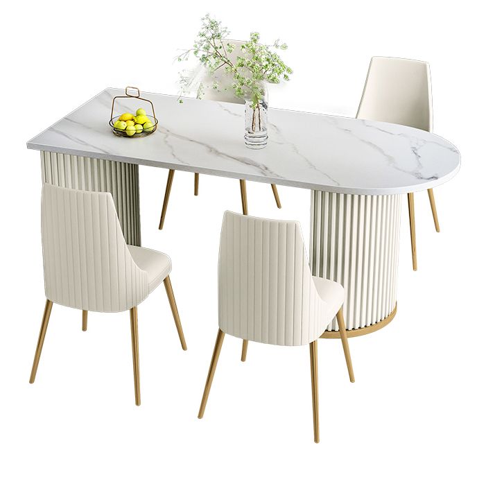 Metal Contemporary Free Form Dining Table Sintered Stone Table for Kitchen and Dining Room Clearhalo ' dining_table' 'Dining Tables & Seating' 'Dining Tables' 'furn' 'furn_dining_table' 'Furniture' 'furniture_dining_table' 'Kitchen & Dining Furniture' 'kitchen&dining_furn' 'kitchen' 'kitchen_dining_table' 1200x1200_fdb6b73e-6f4a-4756-86d1-4a0ddd11372c