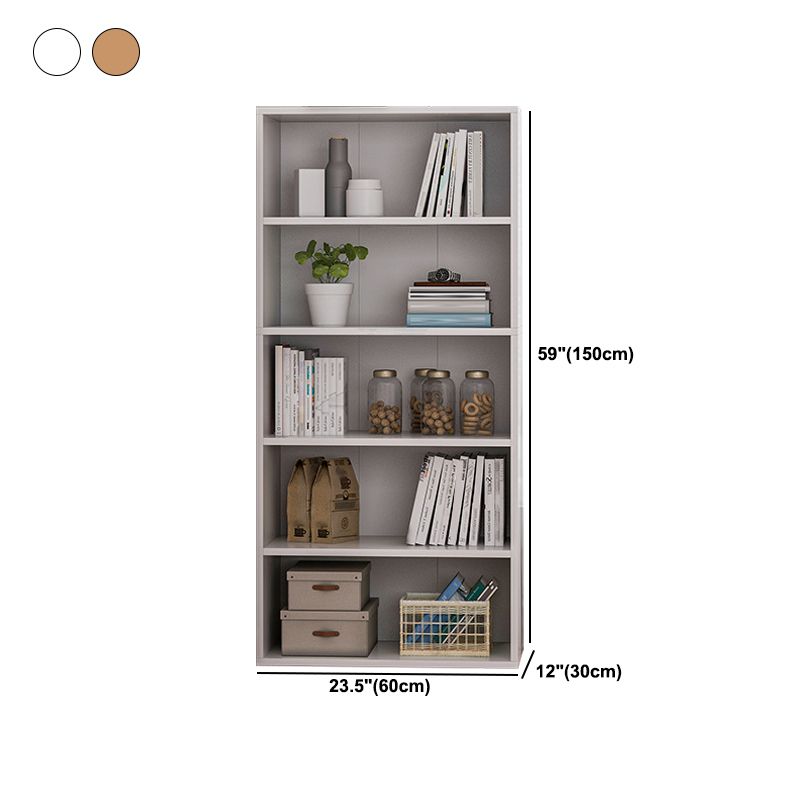 Contemporary Engineered Wood Book Shelf Closed Back Shelf Bookcase for Study Room Clearhalo 'Bookcases' 'furn' 'furn_bookcases' 'Furniture' 'Office Furniture' 1200x1200_fdb75506-3428-4687-b546-d21f074d7e56
