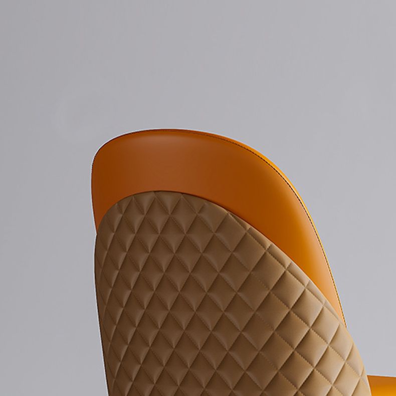 Glam Metal Dining Armless Chair Faux Leather Dining Chairs for Restaurant Use (Set of 2) Clearhalo ' kitchen&dining_furn' 'Dining Chairs' 'Dining Tables & Seating' 'dining_chair' 'furn' 'furn_dining_chair' 'Furniture' 'furniture_dining_chair' 'Kitchen & Dining Furniture' 'kitchen' 1200x1200_fdb854fb-3219-44f7-90ec-cdde0eb6a6ec