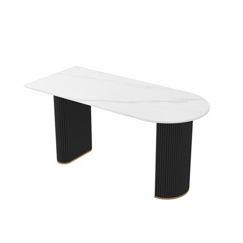 Contemporary Oval Marble Office Desk for Home or Office Writing Desk Clearhalo 'furn' 'furn_office_desk' 'Furniture' 'Office Desks' 'Office Furniture' 'office_desk' 1200x1200_fdb89230-f41a-453b-9f6e-fefc29d423a0