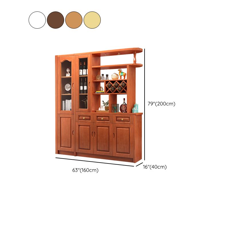 Contemporary 78.74" H Cabinet Solid Wood Accent Cabinet with Drawers and doors Clearhalo 'Cabinets & Chests' 'cabinets_chests' 'furn' 'furn_cabinets_chests' 'Furniture' 'Living Room Furniture' 1200x1200_fdbc6a82-2db8-4b8c-baf6-9a259a0e1d91