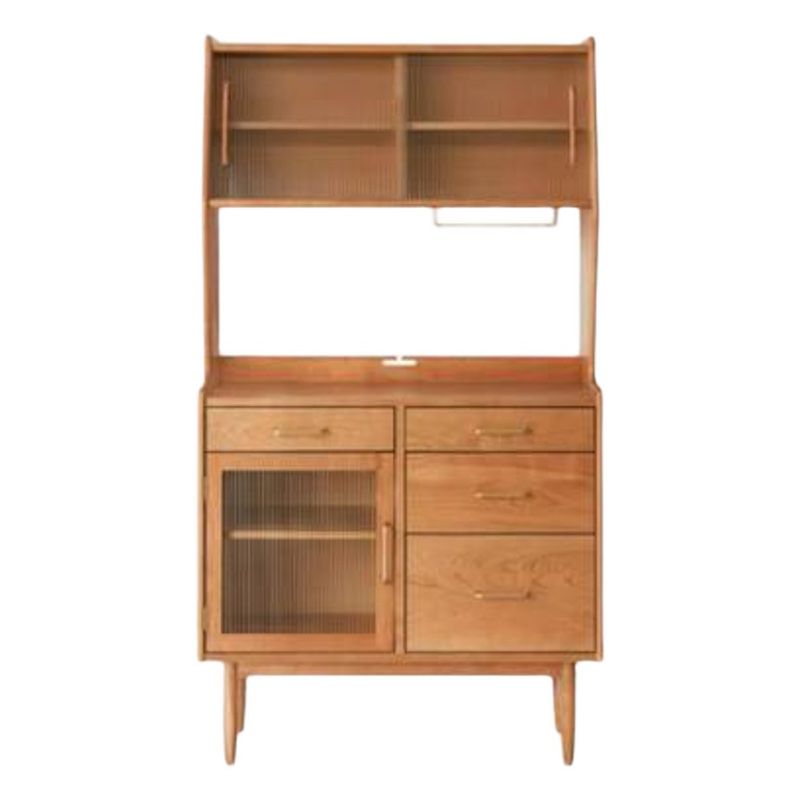 3-Door Sideboard Contemporary 4-Drawer Dining Server for Living Room Clearhalo 'buffet_sideboard' 'Buffets & Sideboards' 'furn' 'furn_buffet_sideboard' 'Furniture' 'Kitchen & Dining Furniture' 1200x1200_fdbe8825-c5fa-4495-a9ef-98c33137f79f