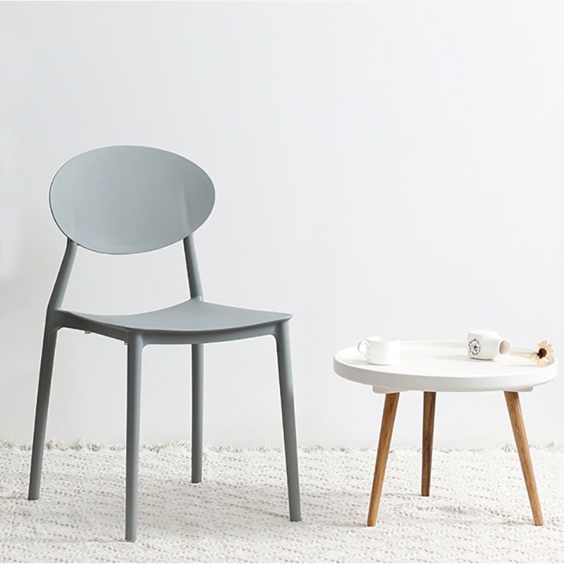 Contemporary Open Back Chair Dining Armless Side Chair with Plastic Legs Clearhalo ' kitchen&dining_furn' 'Dining Chairs' 'Dining Tables & Seating' 'dining_chair' 'furn' 'furn_dining_chair' 'Furniture' 'furniture_dining_chair' 'Kitchen & Dining Furniture' 'kitchen' 1200x1200_fdc2d17c-cf3c-4d88-a75c-37db5fd26a64