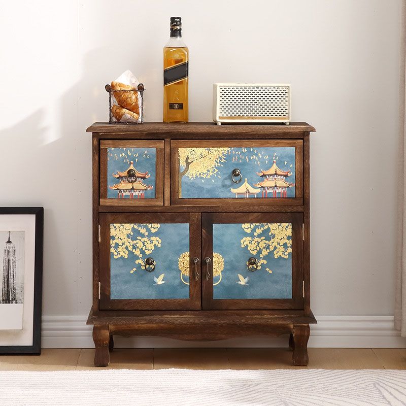 11,81-inch breedte opbergkist traditioneel massief houtsaler