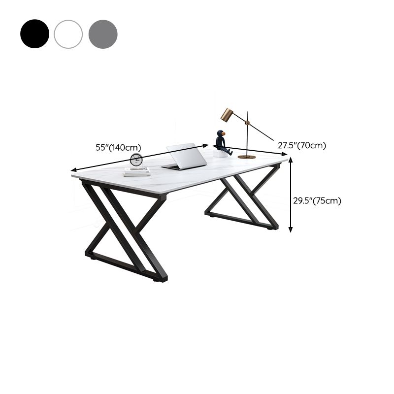Contemporary 29.53" Tall Writing Desk Stone Rectangular Office Desk Clearhalo 'furn' 'furn_office_desk' 'Furniture' 'Office Desks' 'Office Furniture' 'office_desk' 1200x1200_fdc3c23f-4efa-4371-bd01-1d1b2513a972