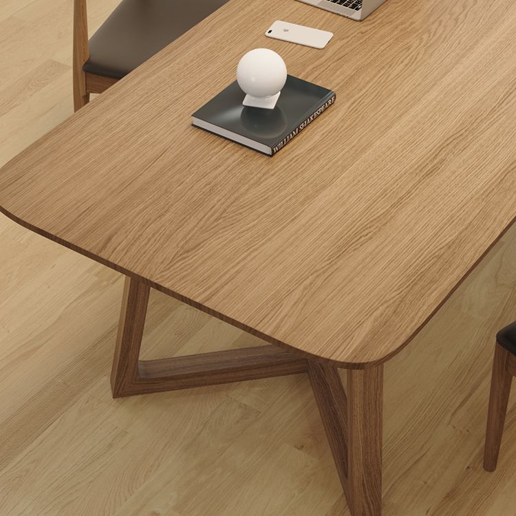 Bureau d'écriture de style moderne bureau de bureau en bois massif rectangulaire pour la maison