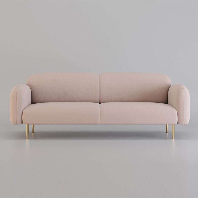 Modern Round Arm Standard Sofa 2/3-seater Metal Legs Sofa for Living Room Clearhalo 'furn' 'furn_sofas' 'Furniture' 'furniture_sofas' 'kitchen' 'kitchen_sofas' 'Living Room Furniture' 'Sofa' 'sofas' 1200x1200_fdc530f7-da5d-4bc9-9e9f-520fa3e11d26