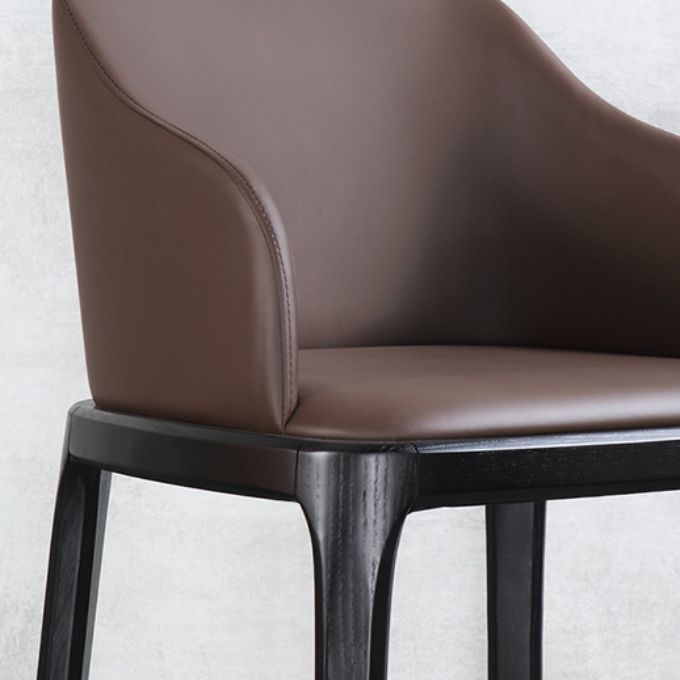 Chaises de salle à manger rembourrées Parsons Chaises avec base en bois massif