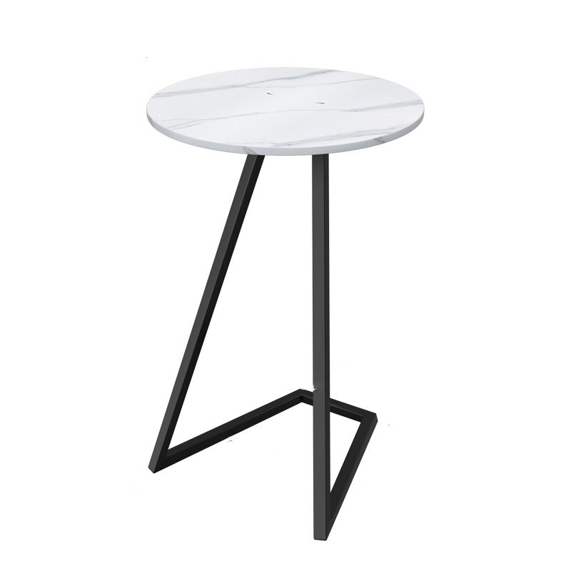 Contemporary Frame End Table Round Side End Table for Living Room Clearhalo 'Coffee & Accent Tables' 'End & Side Tables' 'end_side_tables' 'furn' 'furn_end_side_tables' 'Furniture' 'Living Room Furniture' 1200x1200_fdc60137-bcff-4864-8d90-2d432f2b69c0
