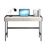 Modern Office Desk Rectangular Secretary Desk with 2 Drawers Clearhalo 'furn' 'furn_office_desk' 'Furniture' 'Office Desks' 'Office Furniture' 'office_desk' 1200x1200_fdc617ca-2844-48f9-9c11-98338cc27731