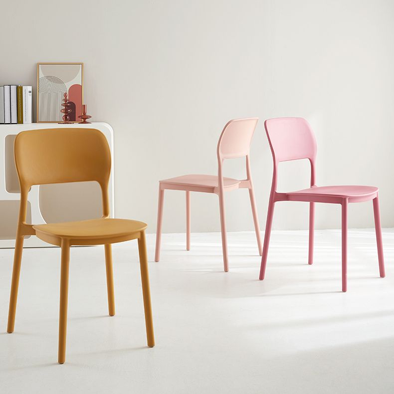 Scandinavian Plastic Kitchen Dining Side Chair Open Back Chair Clearhalo 'Dining Chairs' 'Dining Tables & Seating' 'dining_chair' 'furn' 'furn_dining_chair' 'Furniture' 'furniture_dining_chair' 'Kitchen & Dining Furniture' 1200x1200_fdc6e3e2-ccb8-40e7-b2b8-0be7cd3c771e