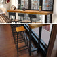 42-inch Height Bar Table Brown Wood Top Metal Base Bistro Table for Coffee Shop Clearhalo 'Bar Furniture' 'Bar Tables' 'bar_tables' 'furn' 'furn_bar_tables' 'Furniture' 'furniture_bar_tables' 'Kitchen & Dining Furniture' 1200x1200_fdc7096d-fc5f-40b3-841f-c8746819eb91