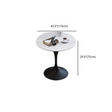 Modern 1/2/3/4/5 Pieces Dining Set Round Stone Dining Table for Dining Room Clearhalo 'Dining Room Sets' 'Dining Tables & Seating' 'dining_room_set' 'furn' 'furn_dining_room_set' 'Furniture' 'furniture_dining_room_set' 'Kitchen & Dining Furniture' 1200x1200_fdcce08a-df21-4b40-b03e-4fd4a6a161d4